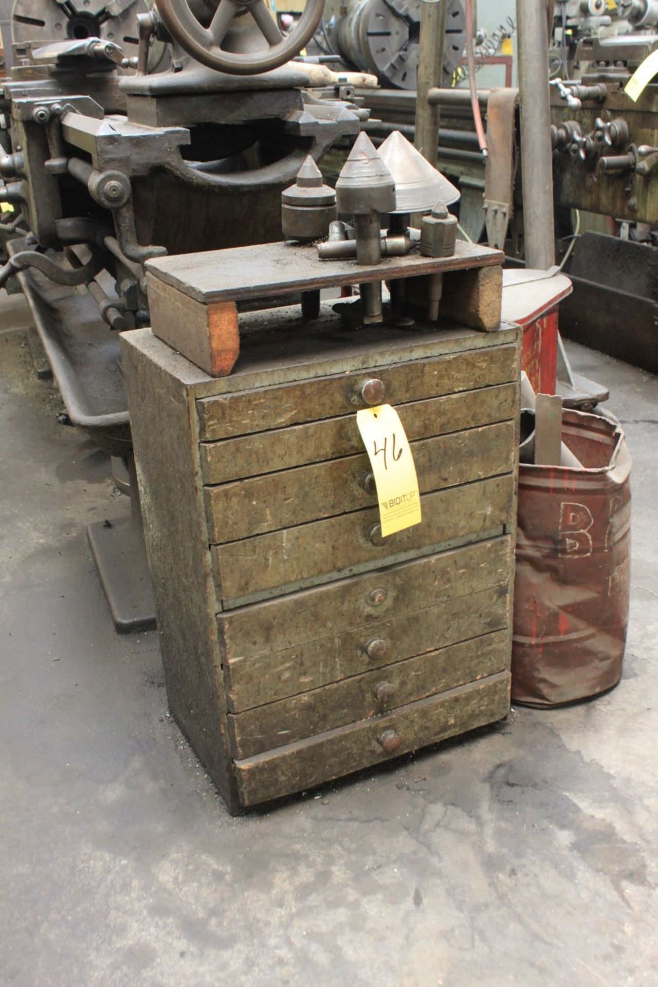 8-Drawer Wooden Cabinet w/ Contents