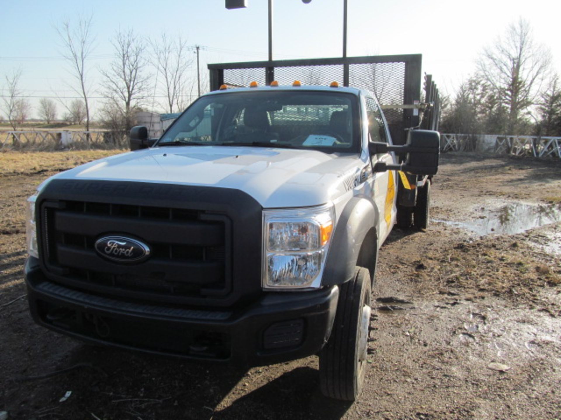 2012 Ford F450 Stakebed Truck with Lift Gate (VIN: 1FDUFGT0CEB54699) [Estimated Mileage: 105698. - Image 2 of 4