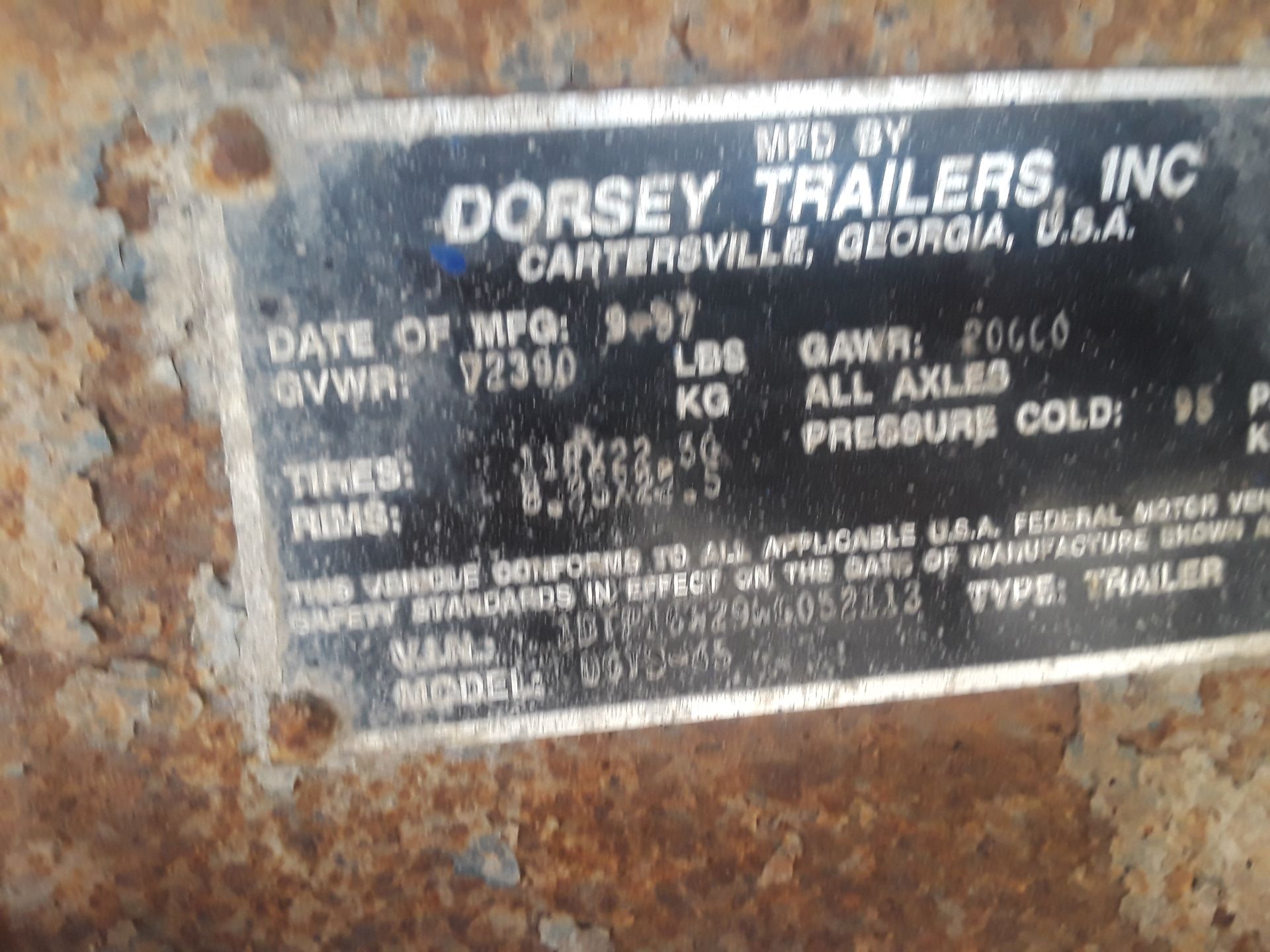 45' Dorsey Flatbed Trailer, VIN: IDTP16WZ9W6052113 (Subject To Confirmation) - Image 2 of 2