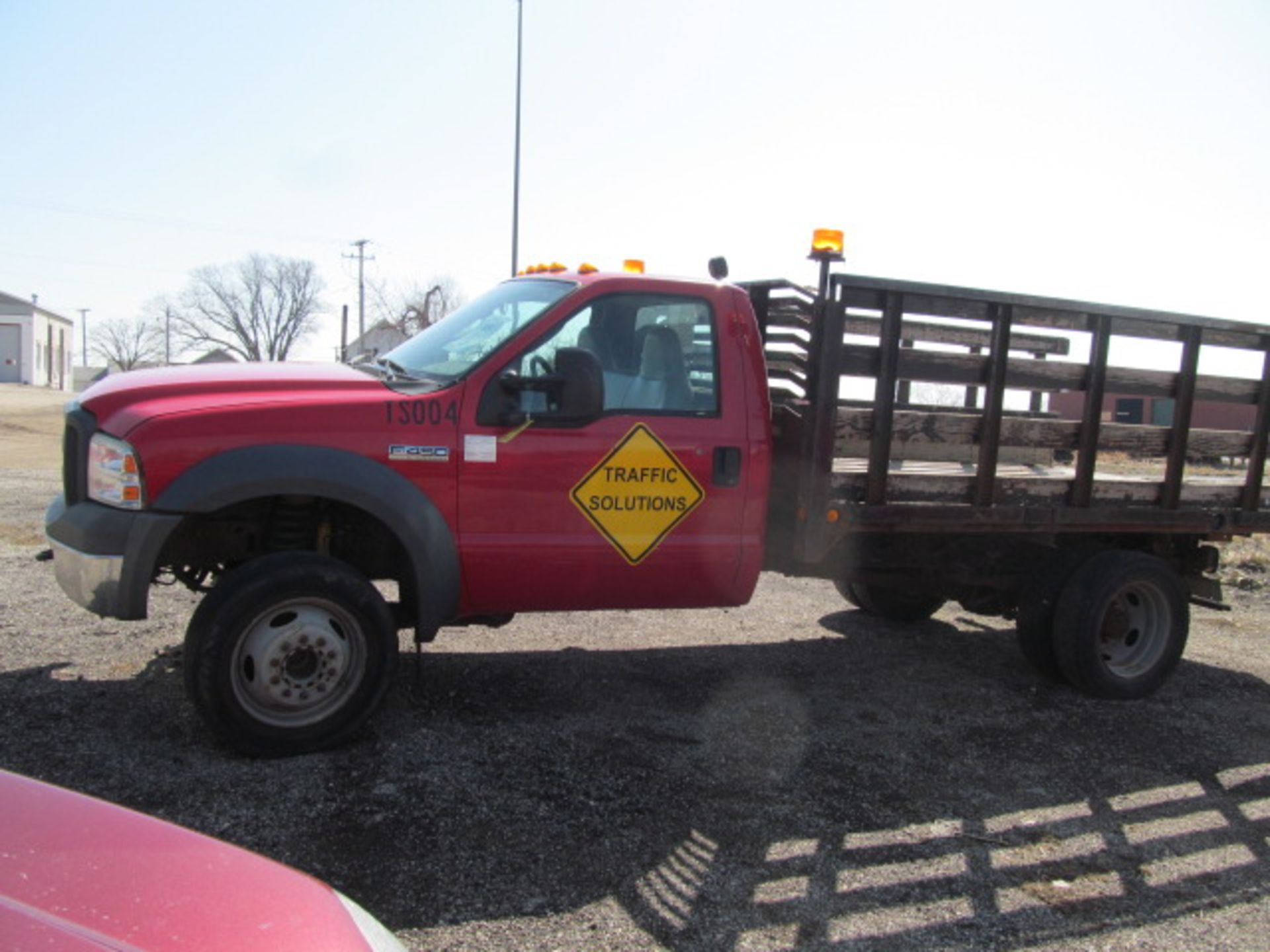 2000 Ford F450 Stakebed Truck (VIN: 1FDXF46PA45ED18735)[Estimated Mileage: UNKNOWN - Needs Work -