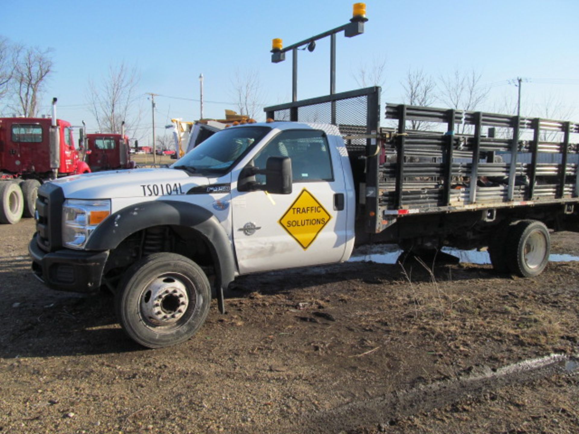 2012 Ford F450 Stakebed Truck with Lift Gate (VIN: 1FDUFGT0CEB54699) [Estimated Mileage: 105698.