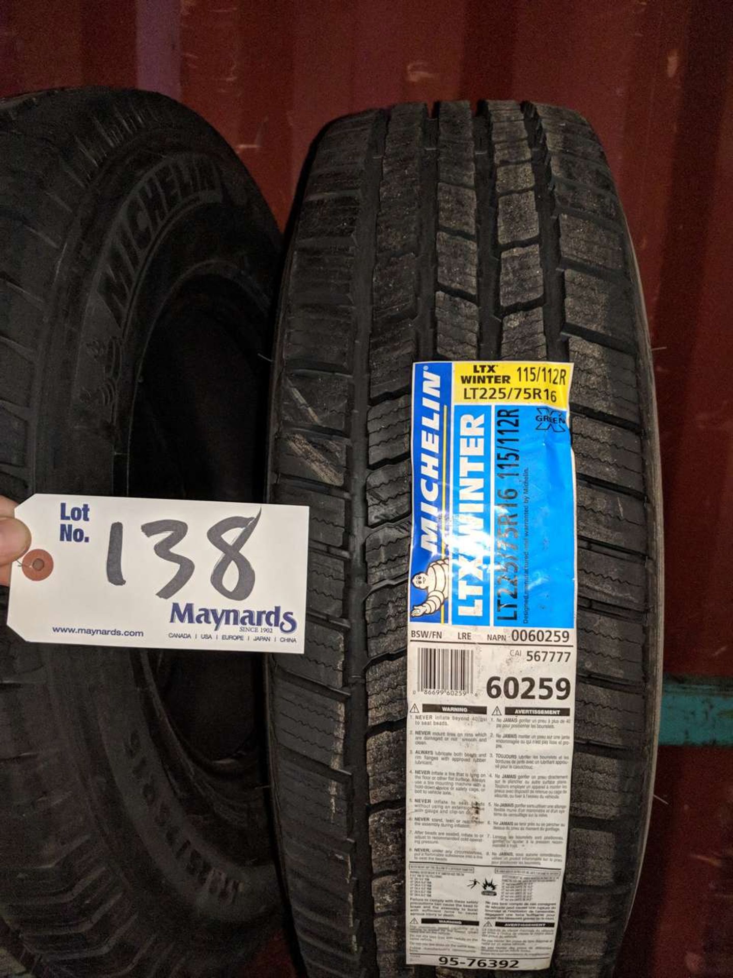 9X MICHELIN LTX WINTER TIRES