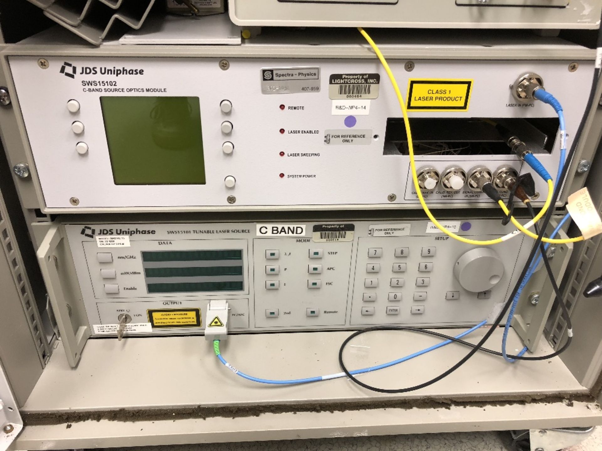 JDS Uniphase Cabinet w/ (1) JDS Uniphase SWS15104 C-Band 4-State Polarization Controller, (1) - Image 4 of 5