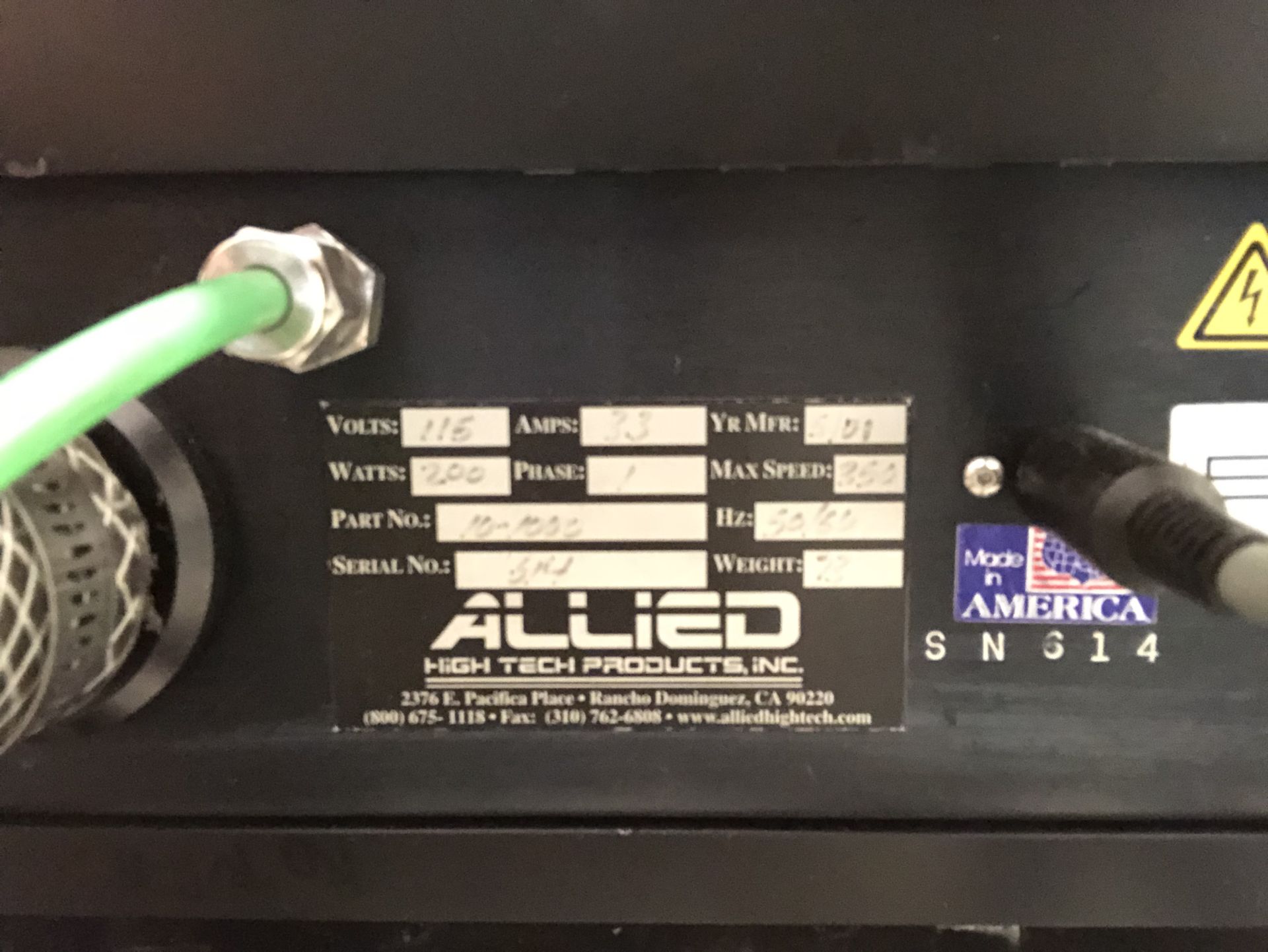 (2001) Allied High Tech MultiPrep Tabletop Polisher, Size: 6" - 8" Wafers, Model 10-1000, Spindle - Image 4 of 4