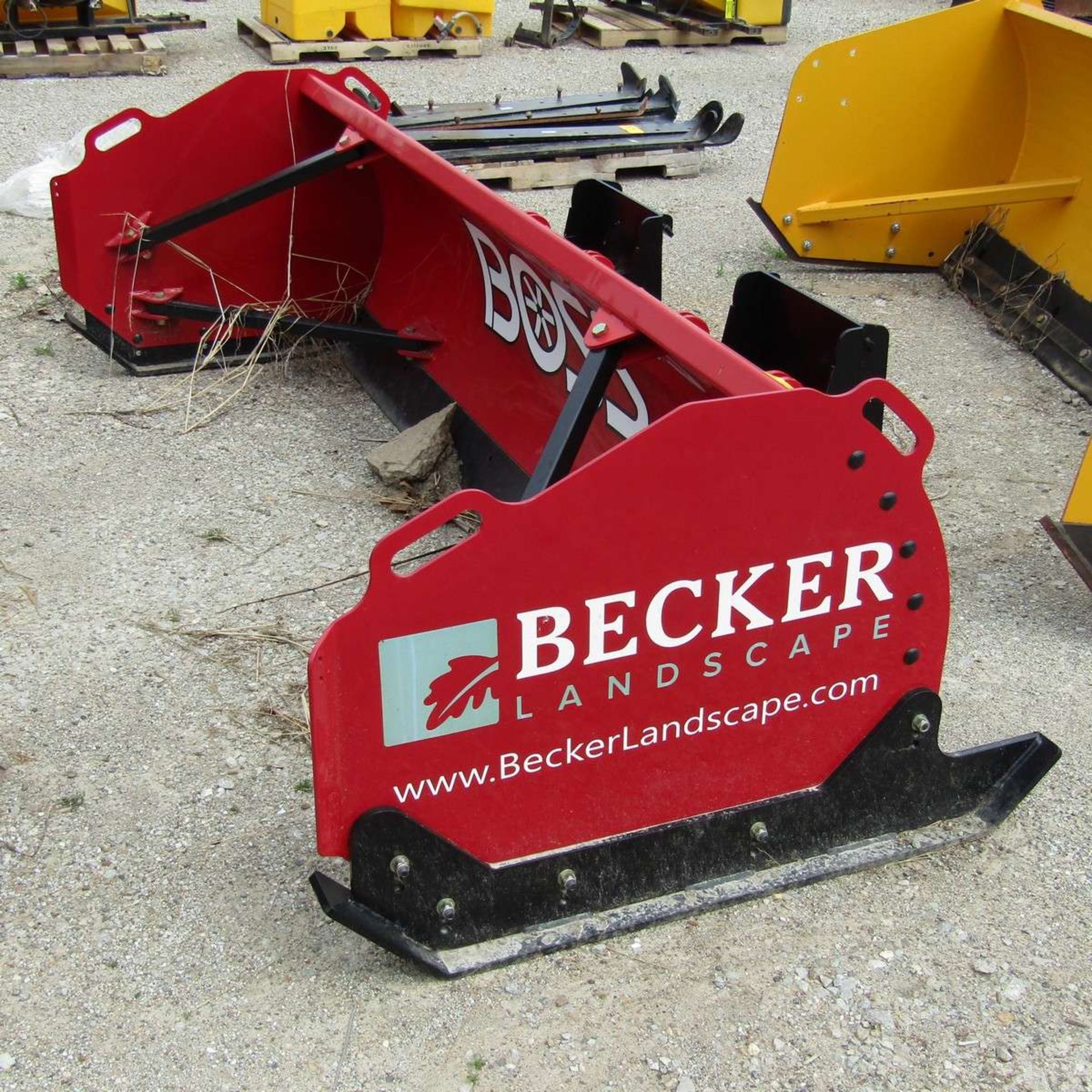 The Boss BXP16508 8' Box Plow Skid Steer Attachment
