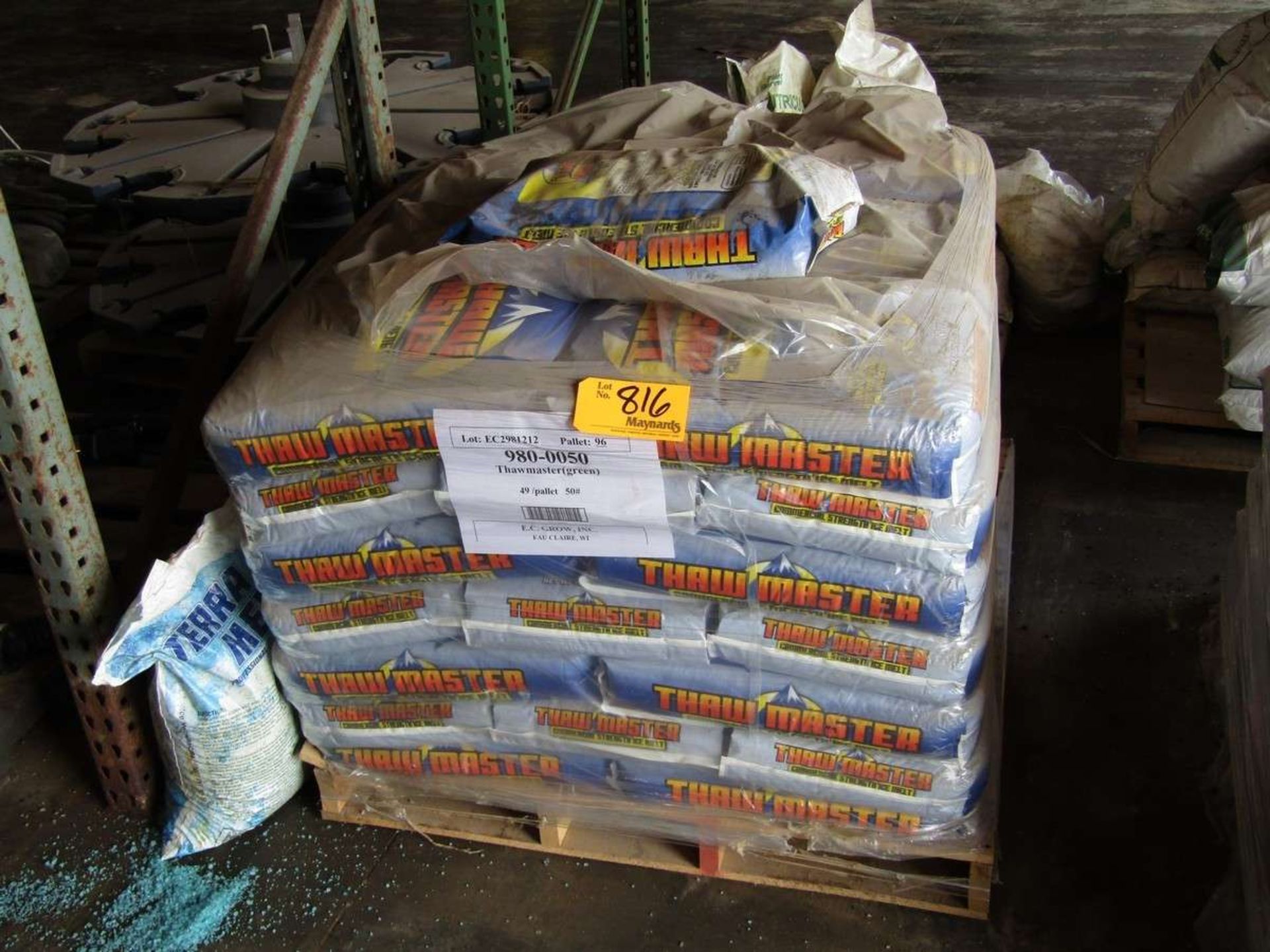 Thaw Master (1) Pallet of 50 lb. Bags of Commercial Strength Ice Melt