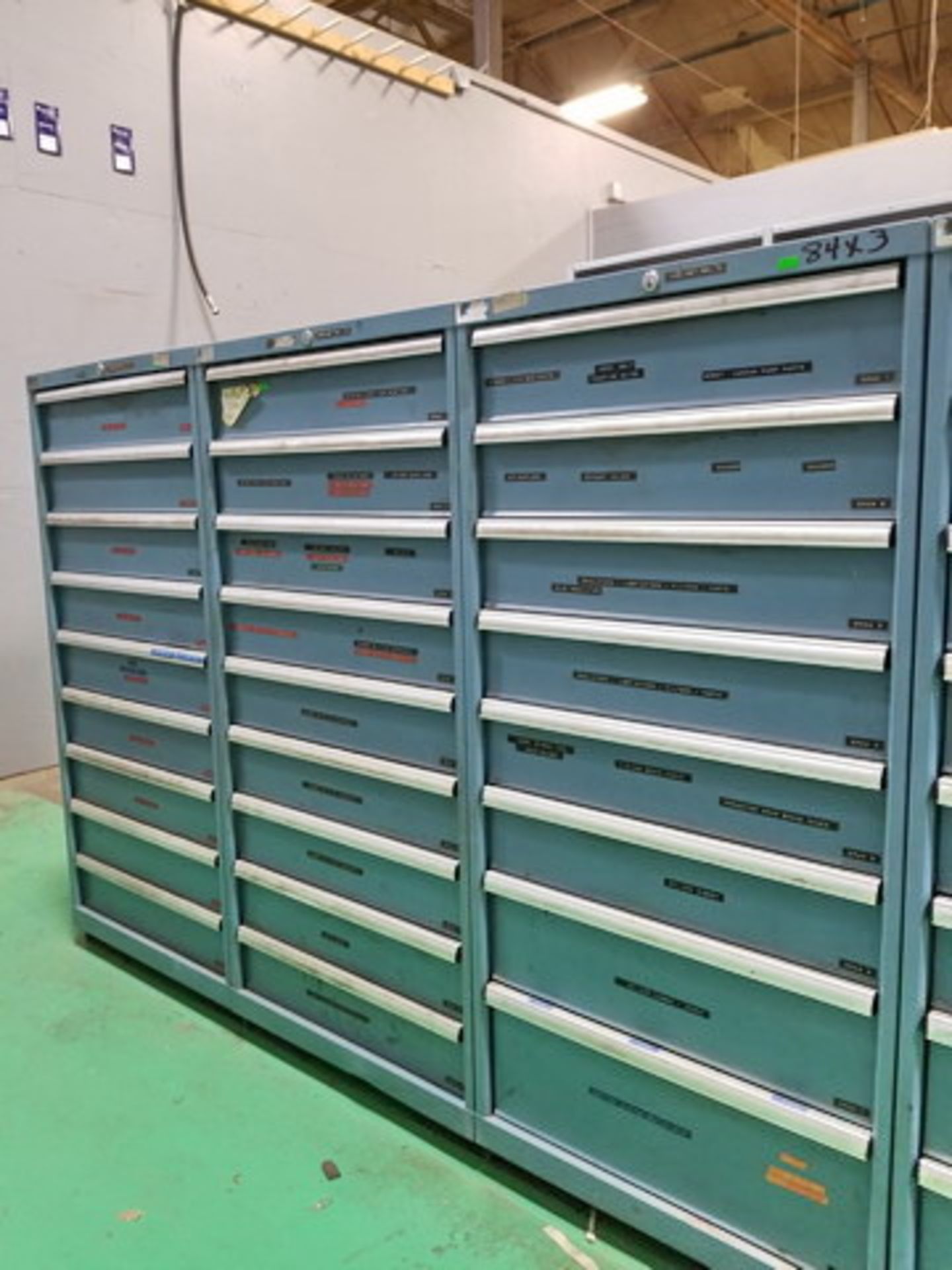 Lista Parts Cabinets. 8-Drawer; Locking, Keys Included; Empty; DIM of Ea.: 29"X29"X59"