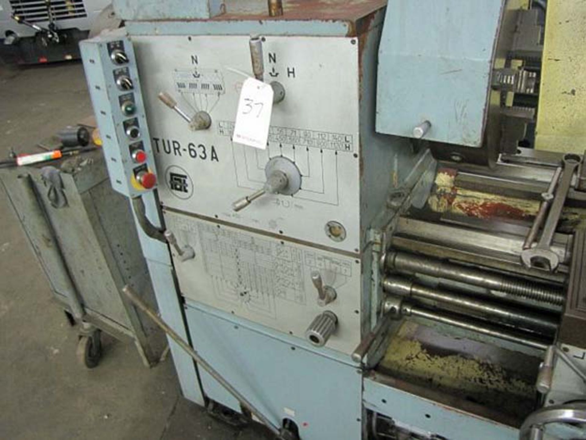 Polamco Wafum Engine Lathe, 25" x 80", Mdl: TUR 63A/80, S/N: 46417, Located In: Huntington Park, CA - Image 2 of 6
