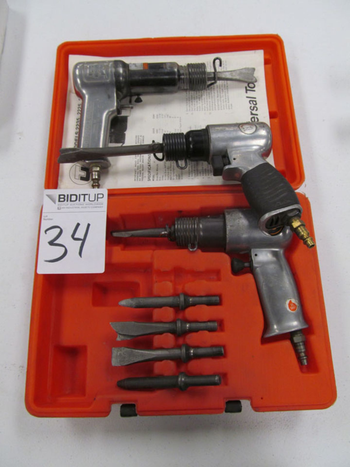 Lot of (3) Pneumatic Hammers, (1) Ingersoll Rand Mod. 121, (1) Universal Tool Mod. 2235, (1)