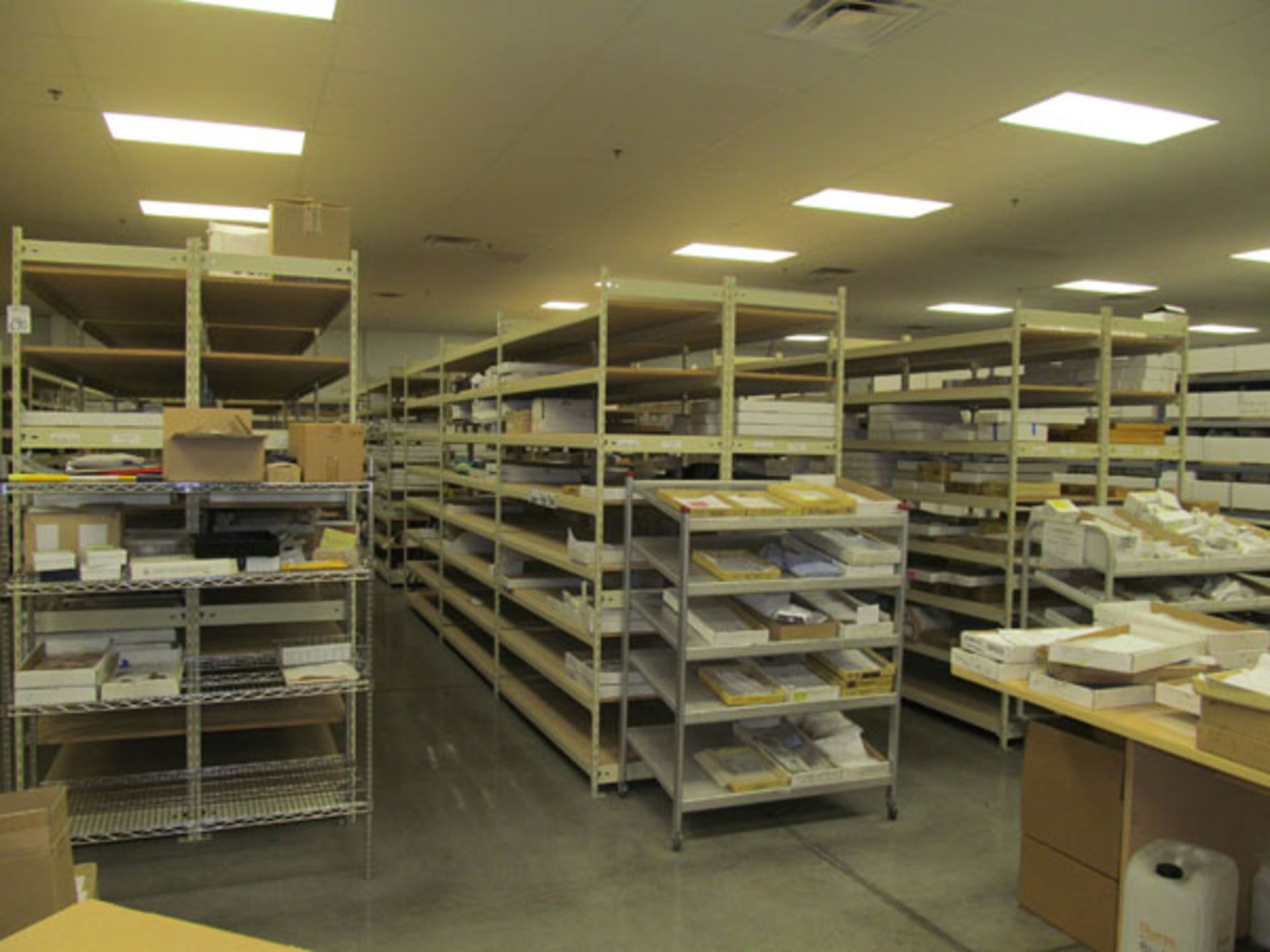 42-Sections 24" x 72" x 96" High Adjustable Steel Shelving, (Contents Not Included)