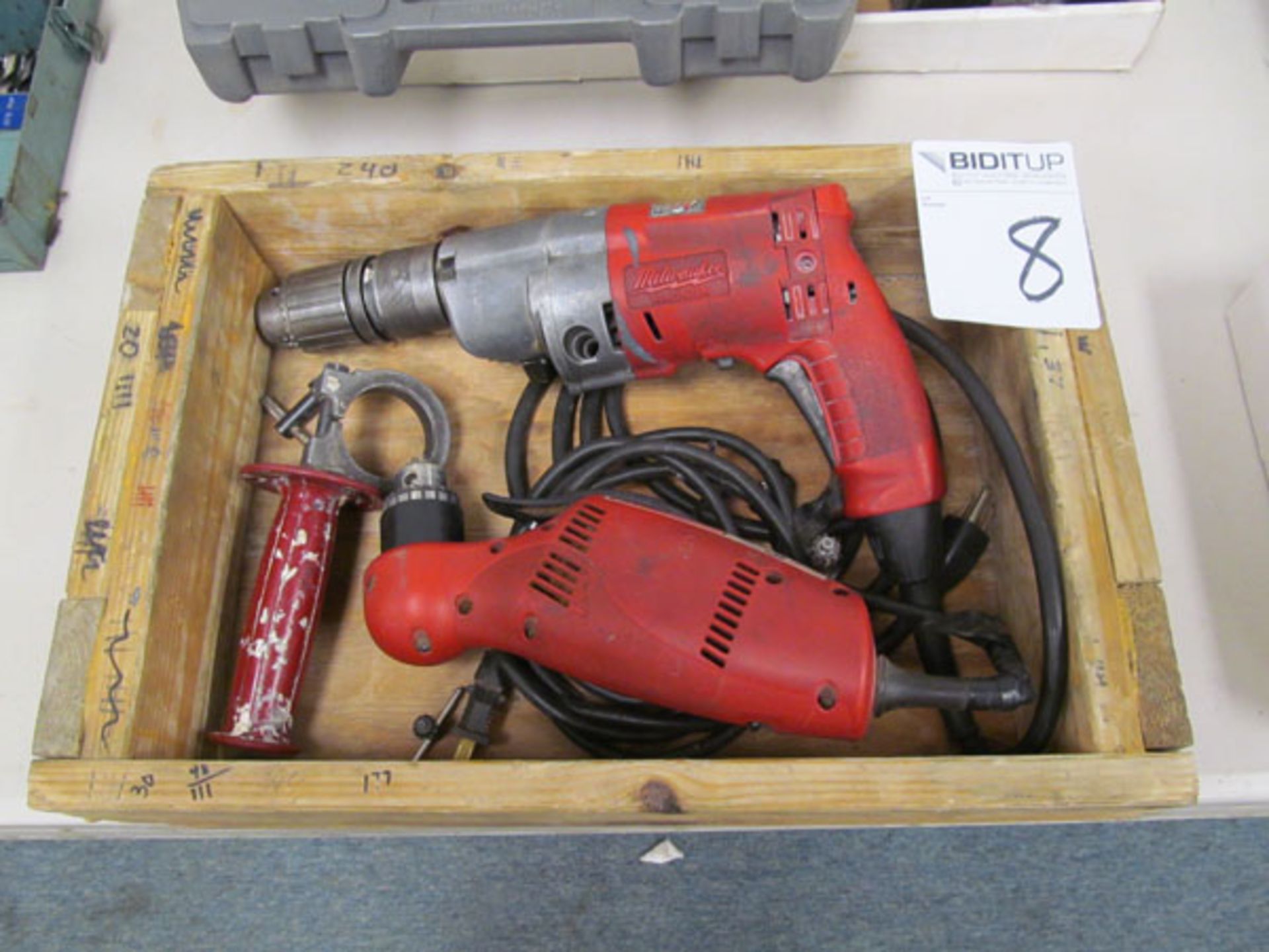 Lot of (2) Milwaukee Drills,(1) 1/2" Hammer Drill #557-1, (1) 3/8" #0357-1