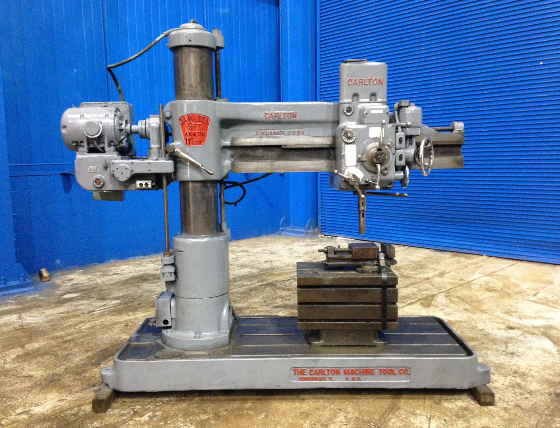 FREE LOADING - Located In: Painesville, OH - Carlton Radial Arm Drill, 5' x 11", Mdl: 1A, S/N: 1254