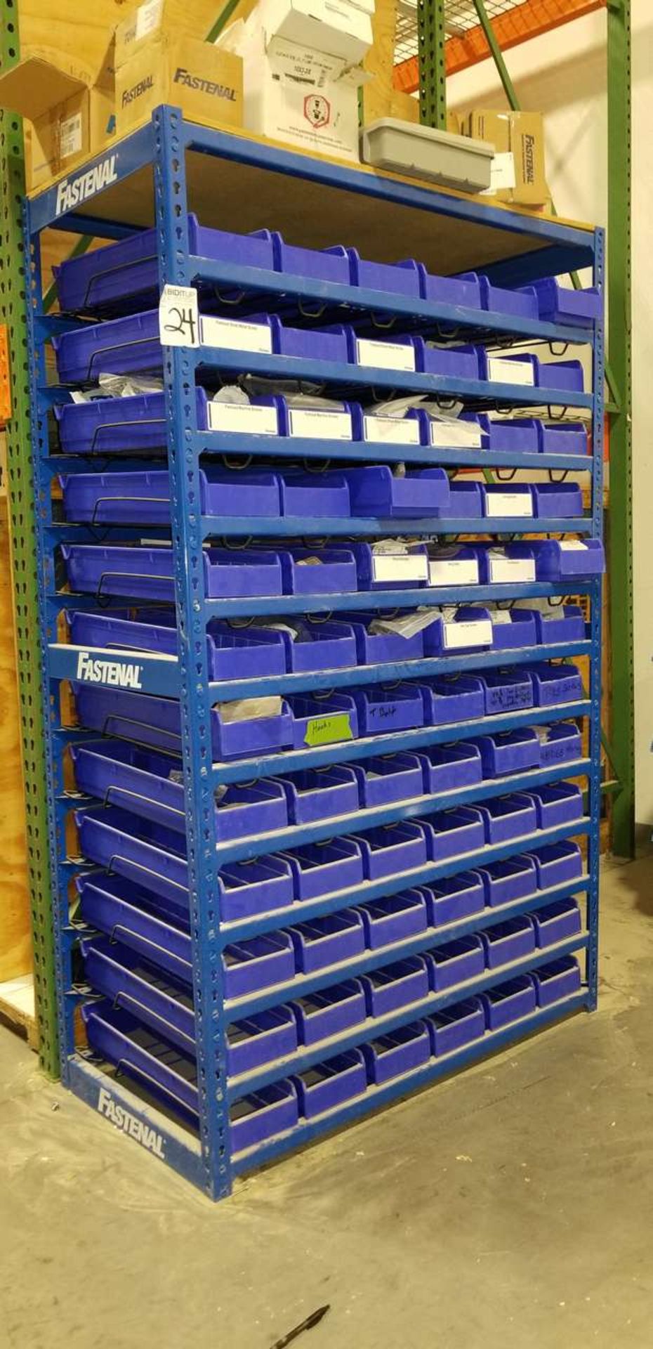 Metal Shop Shelf And Bins