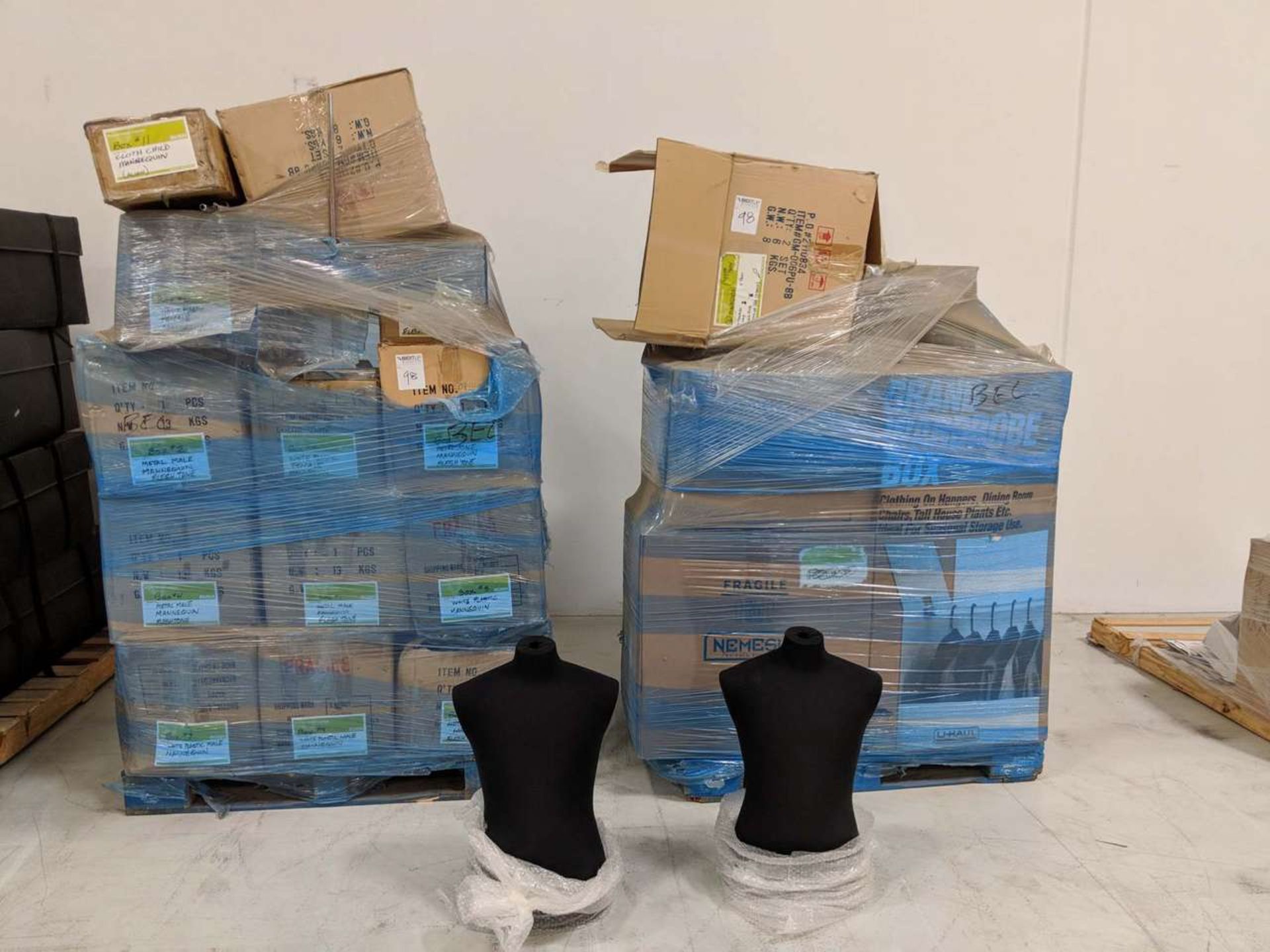 (2) Pallets Full of Various Mannequins