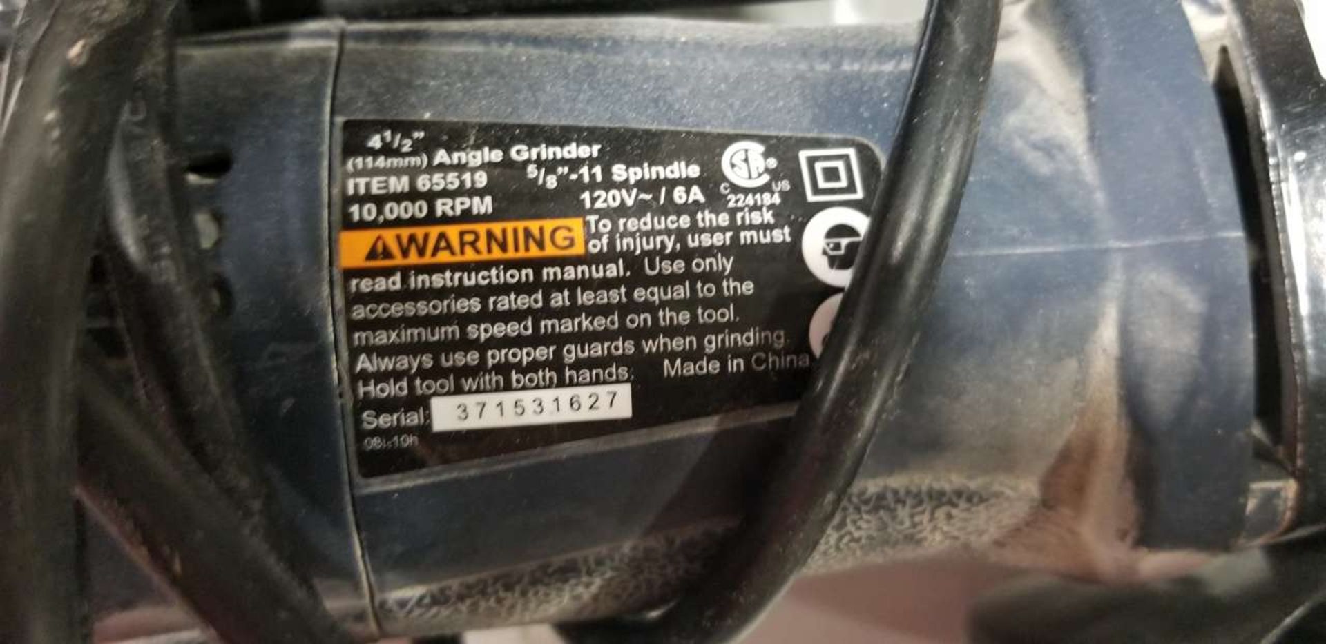 Chicago Electric Power Tools 65519 Angle Grinder - Image 4 of 4