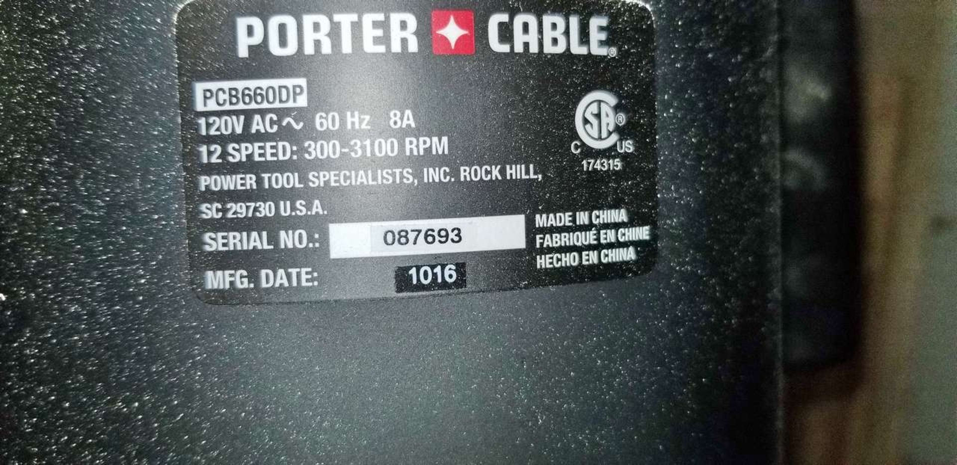 2016 Porter Cable PCB660DP Drill Press - Image 5 of 6