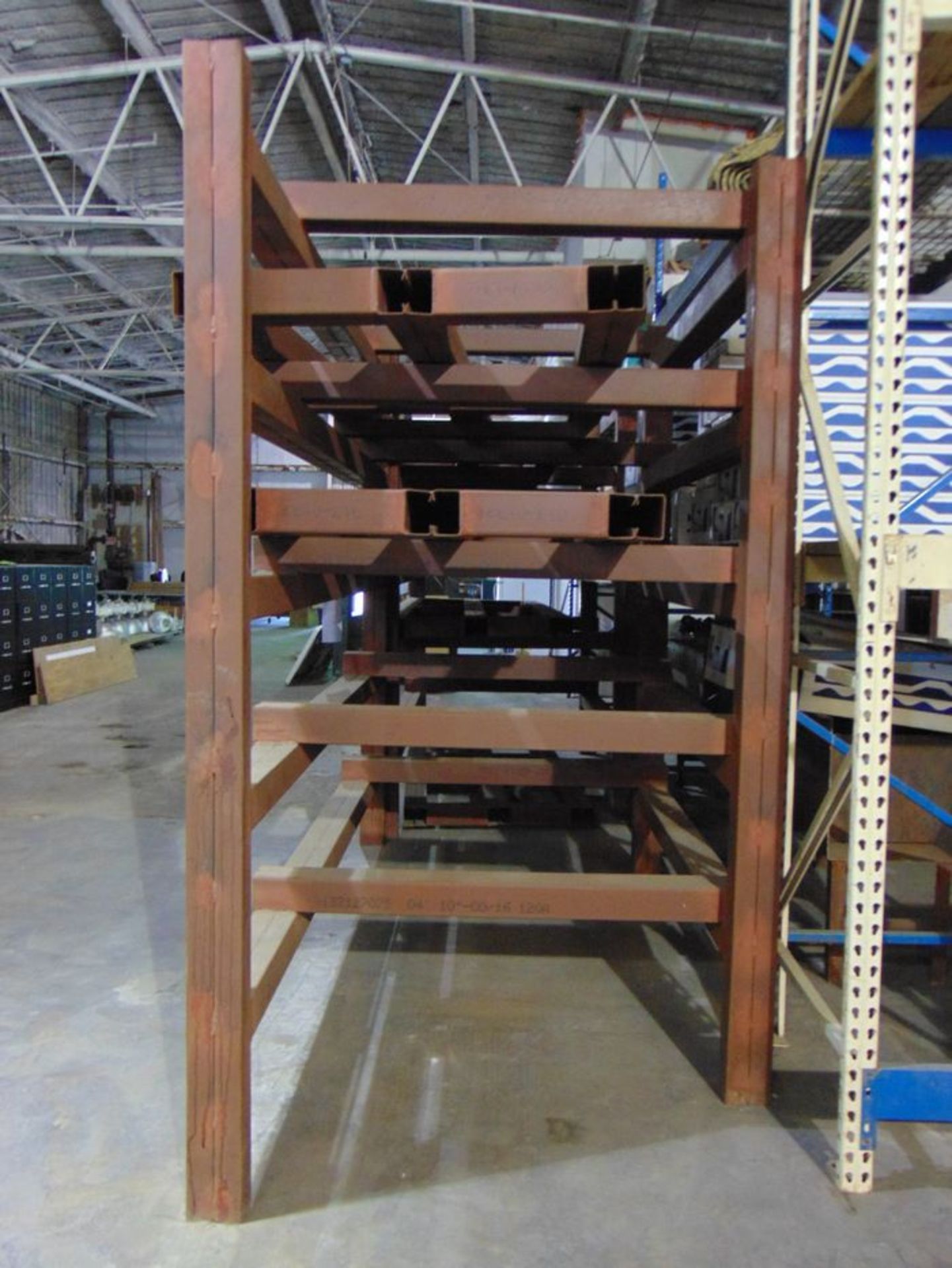 (2) Steel Racks: 58" X 268" X 101"H, To Include: (6) 41"123" X 4" Thick, Steel Skid Pallets, Located - Image 3 of 4