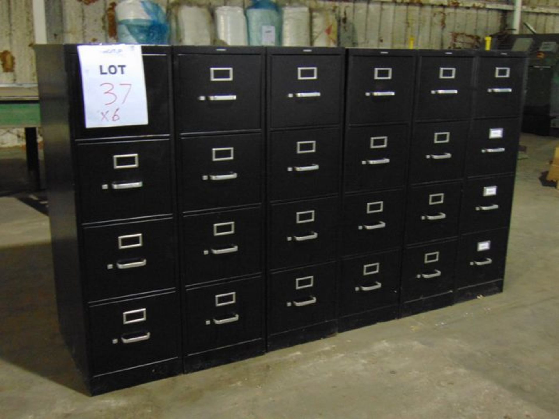 (6) 4-Drawer File cabinet : 25" X 15"52"H , S/N: 349, Located At: 2222 Poydras St, New Orleans, LA