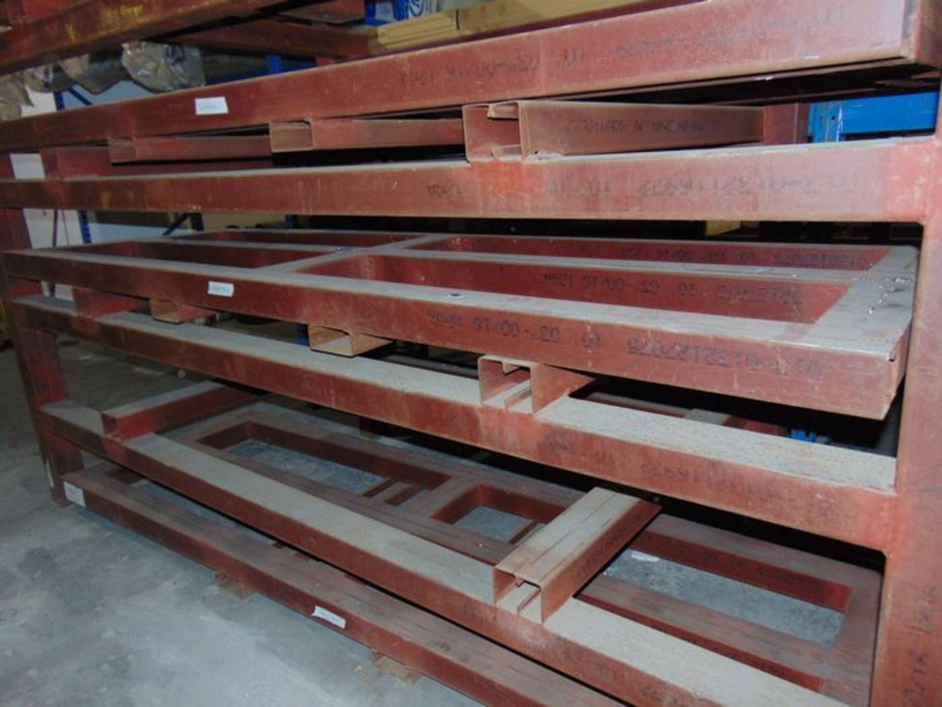 (2) Steel Racks: 58" X 268" X 101"H, To Include: (6) 41"123" X 4" Thick, Steel Skid Pallets, Located - Image 4 of 4