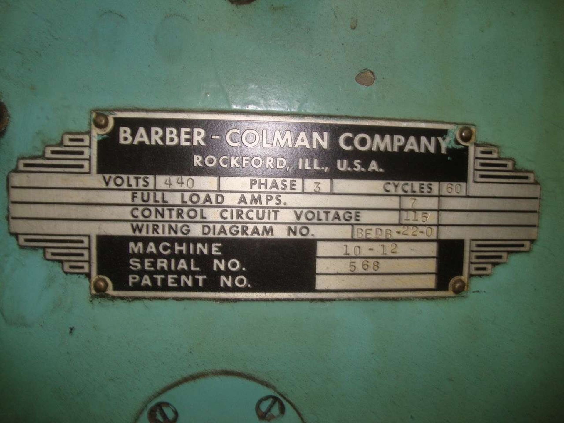 Barber Colman 43385 Hob Grinder - Image 4 of 5