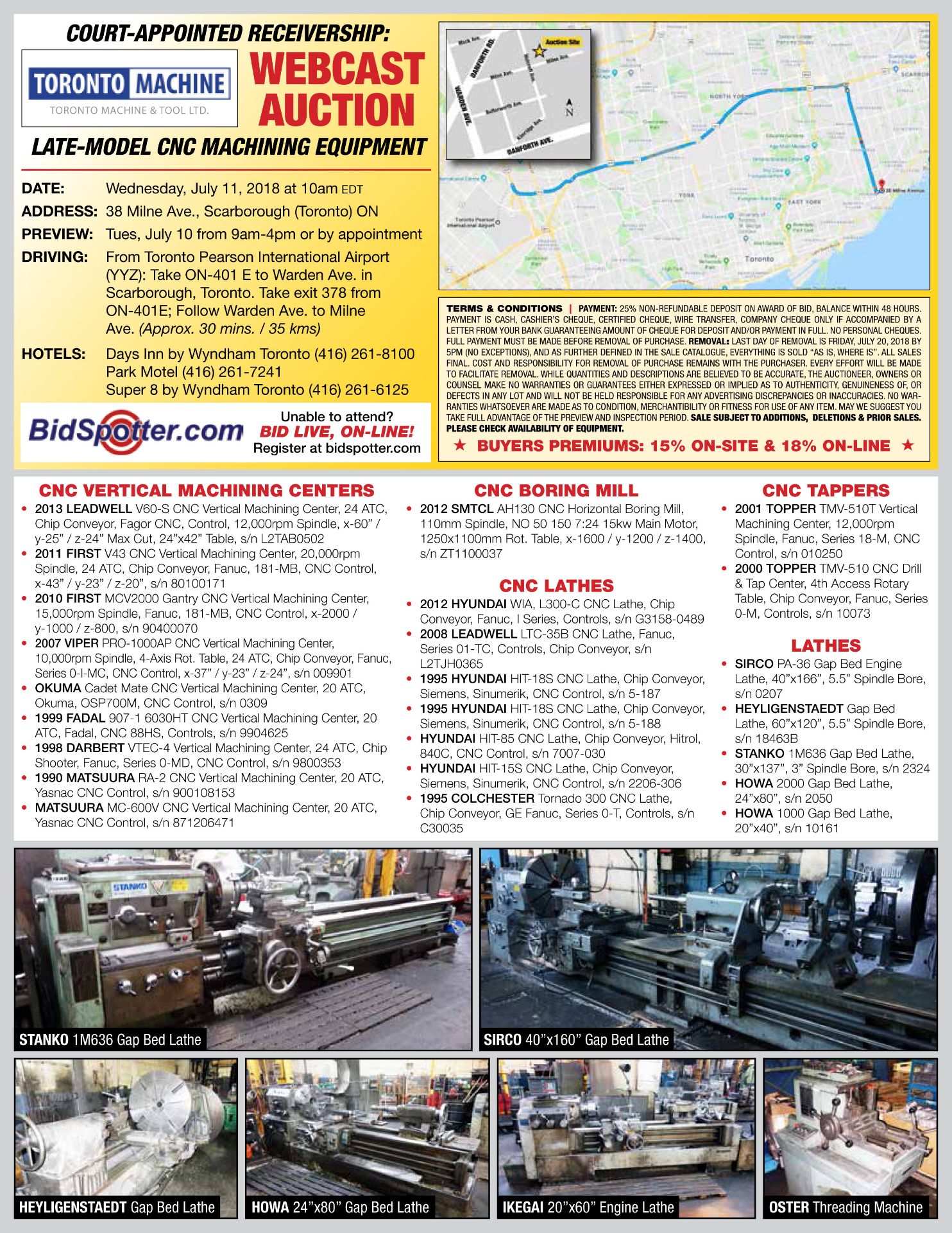 Upcoming On-Site/Online Auciton - 7/11 10am EDT - LATE MODEL CNC MACHINING EQUIPMENT FEATURING CNC - Image 2 of 6