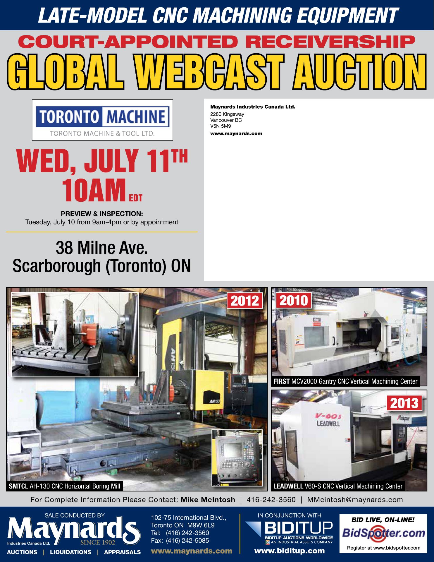 Upcoming On-Site/Online Auciton - 7/11 10am EDT - LATE MODEL CNC MACHINING EQUIPMENT FEATURING CNC - Image 6 of 6
