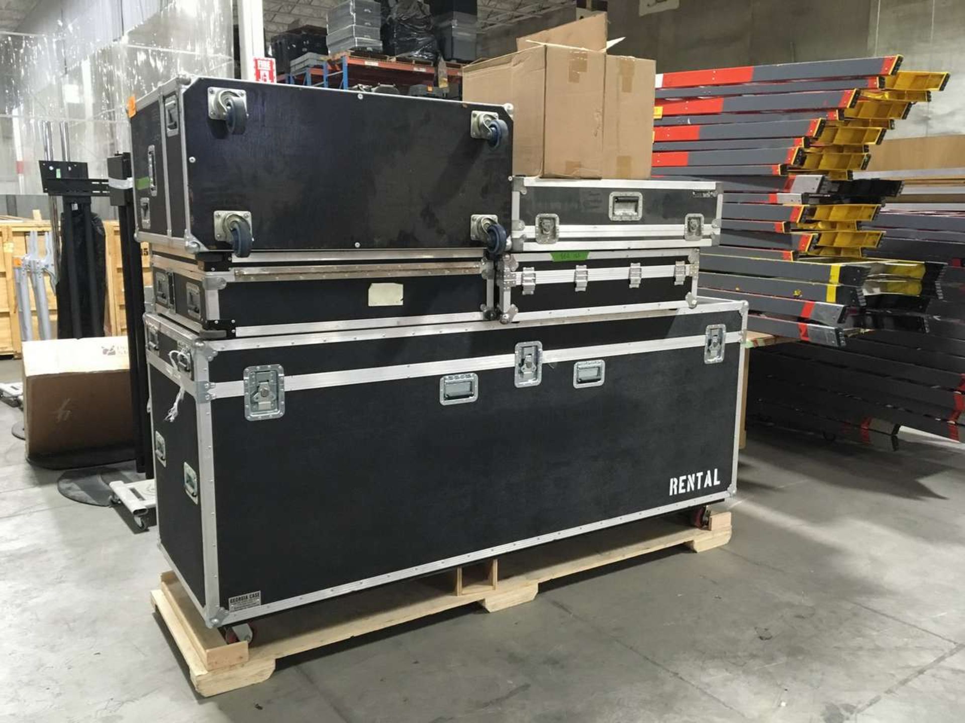 Calzone (7) Assorted Portable Equipment Crates