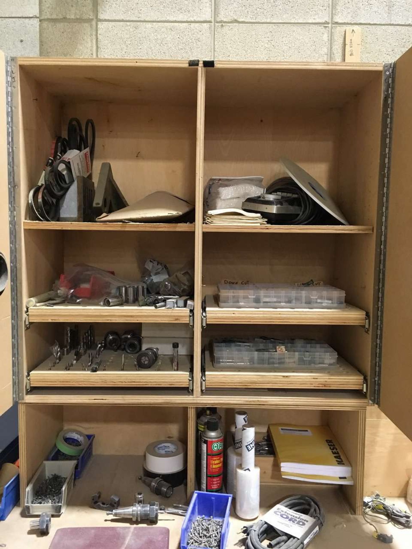 Wooden Multi-Drawer Workstation w/ Contents - Image 2 of 2