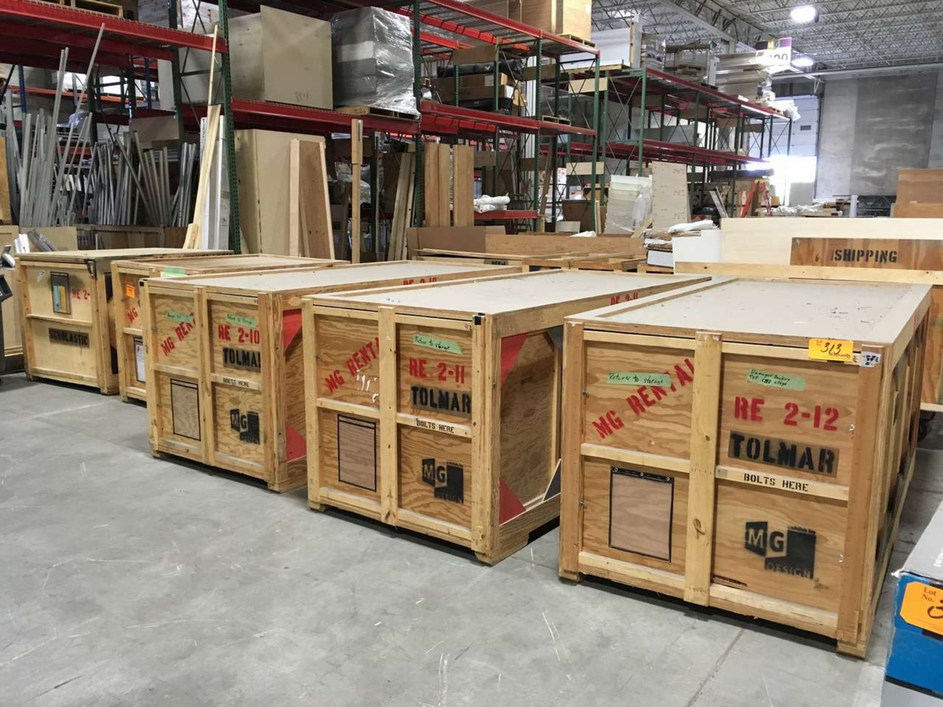 Octanorm (4) Crates of Rental Equipment