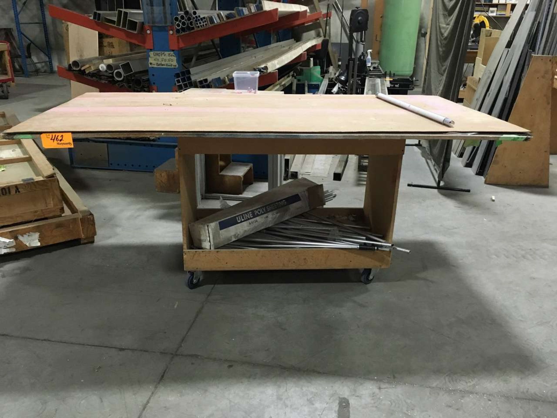 (3) Portable Wood Top Tables