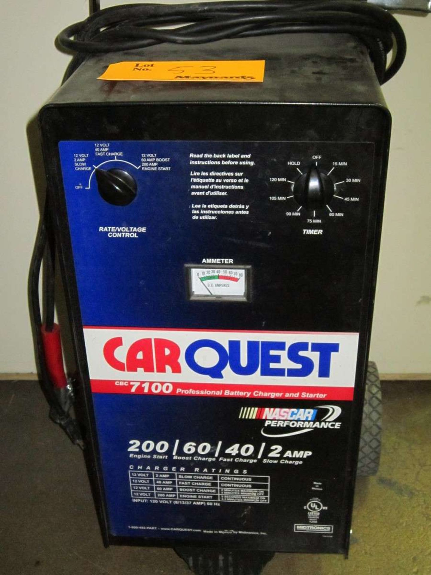Carquest Battery Charger - Image 2 of 2