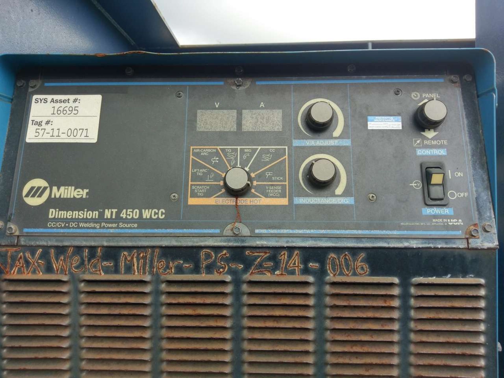 Miller Dimension NT 450 WCC (4) CC/CV DC Welding Power Sources - Image 4 of 22