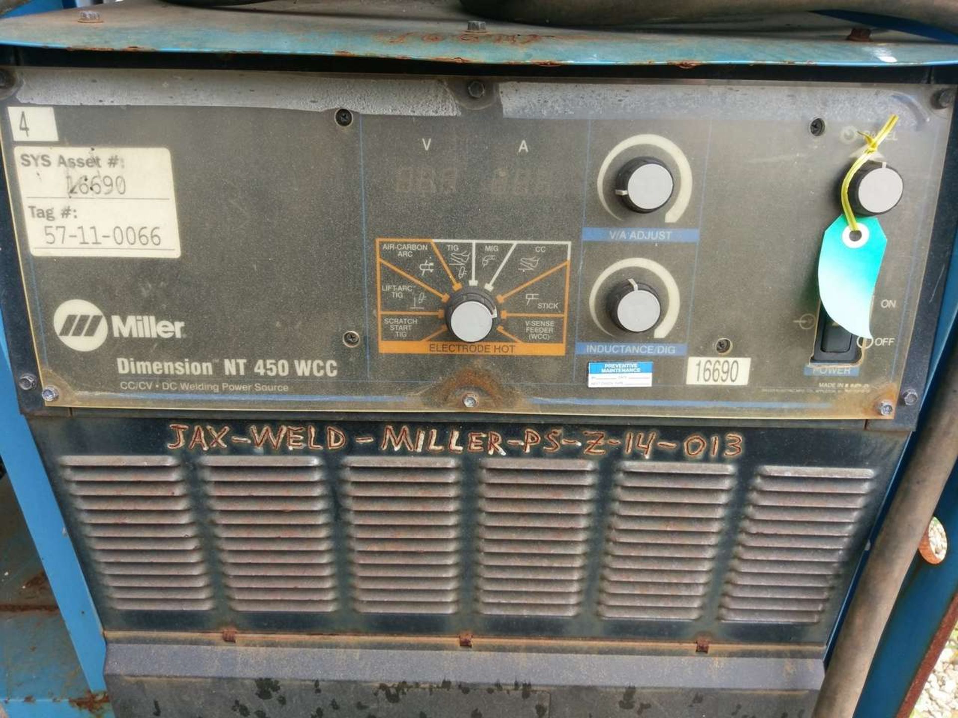 Miller Dimension NT 450 WCC (4) CC/CV DC Welding Power Sources - Image 19 of 22