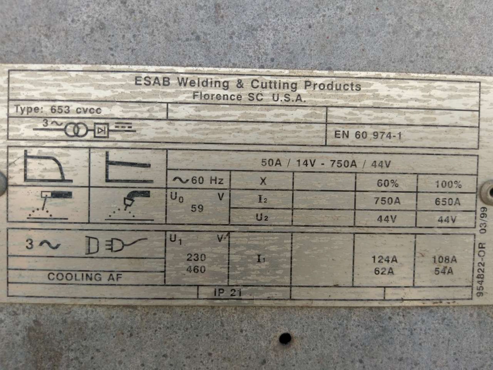 ESAB 653 CVCC (4) CC/CV Welding Power Sources - Image 13 of 26