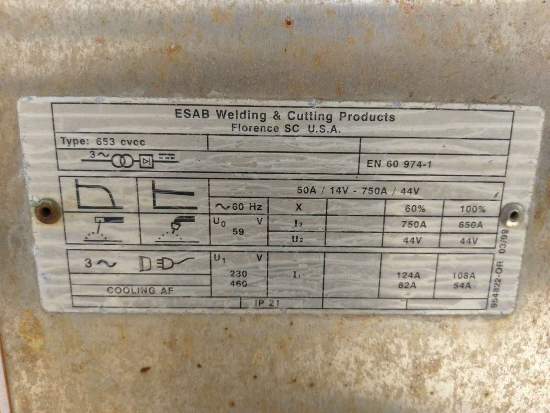 ESAB 653 CVCC (4) CC/CV Welding Power Sources - Image 7 of 26