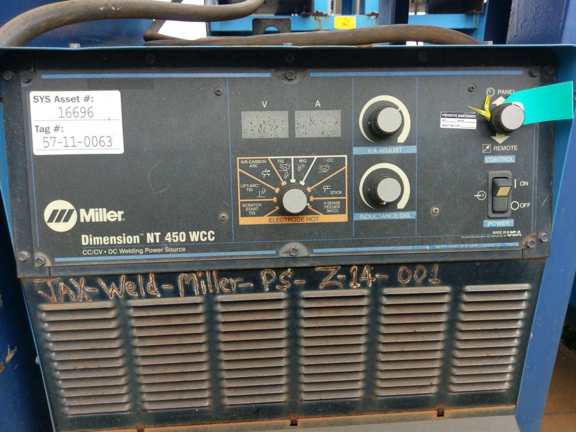 Miller Dimension NT 450 WCC (2) CC/CV DC Welding Power Sources - Image 4 of 12