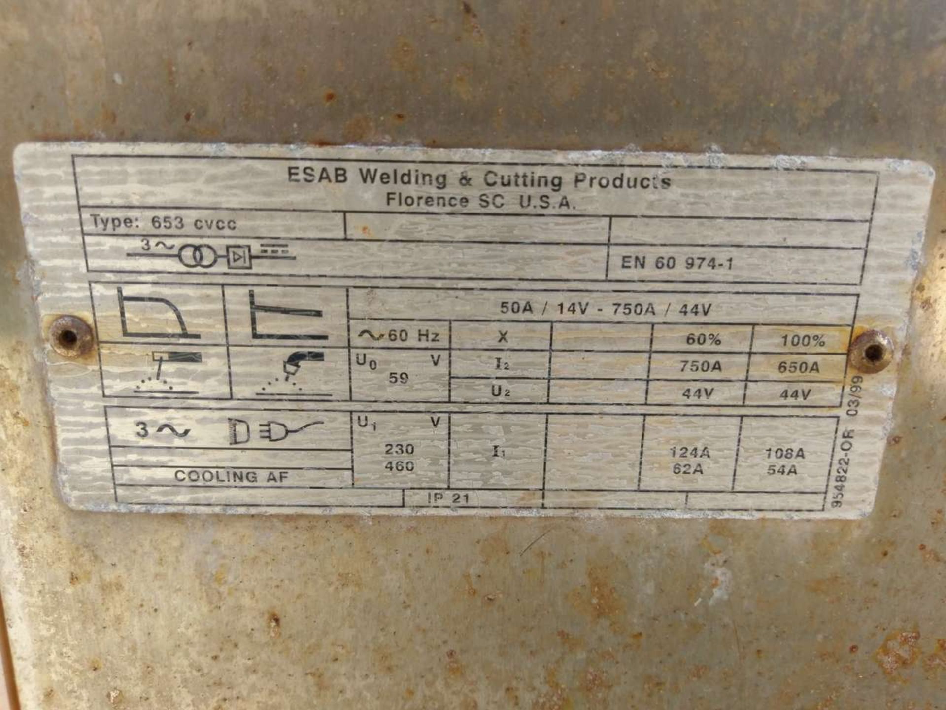 ESAB 653 CVCC (4) CC/CV Welding Power Sources - Image 25 of 26