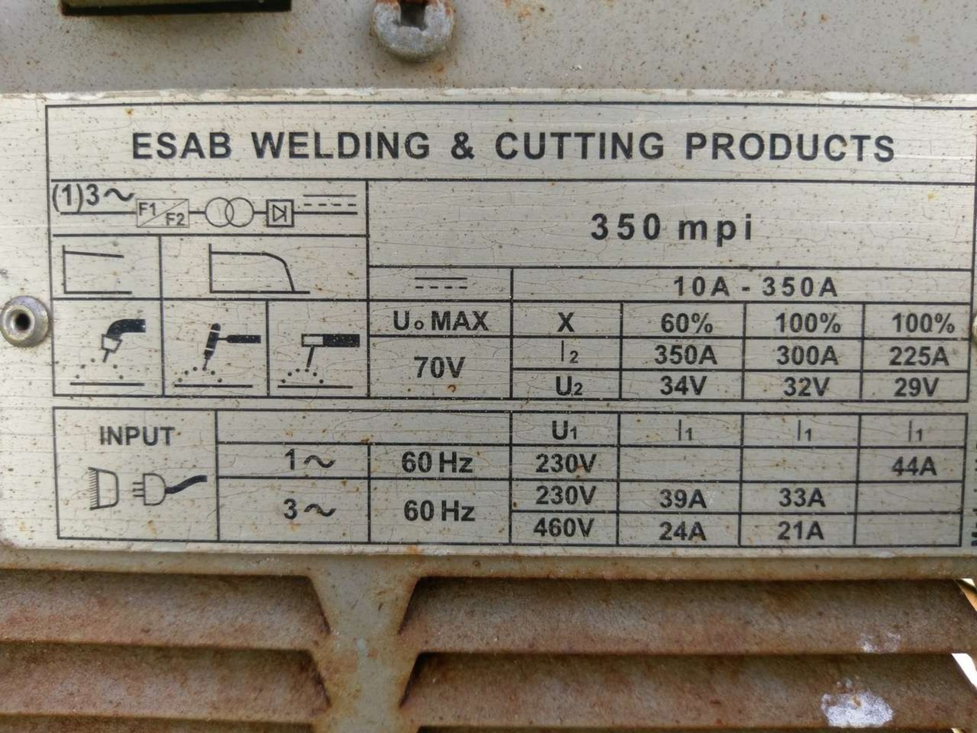 ESAB 350 mpi (3) Welding Power Source - Image 9 of 14