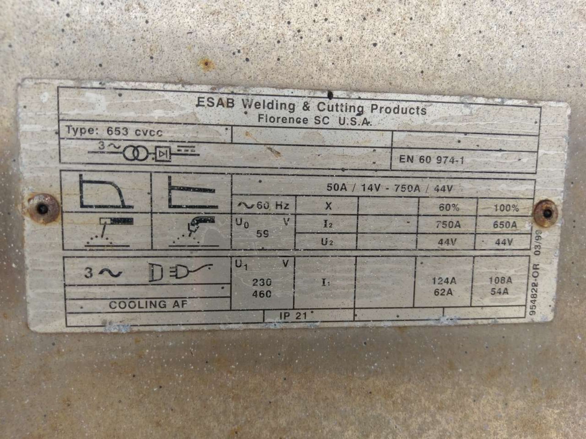 ESAB 653 CVCC (4) CC/CV Welding Power Sources - Image 13 of 26