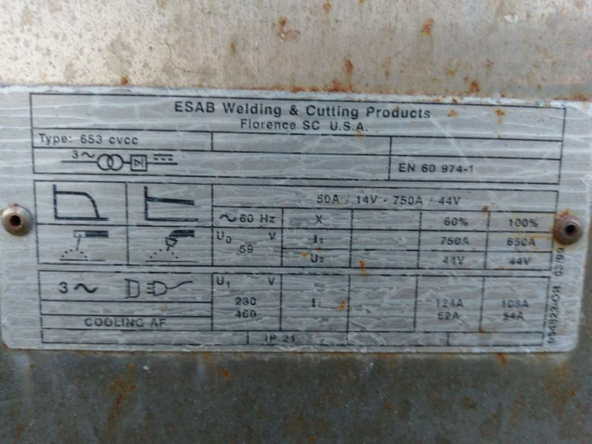 ESAB 653 CVCC (4) CC/CV Welding Power Sources - Image 25 of 26