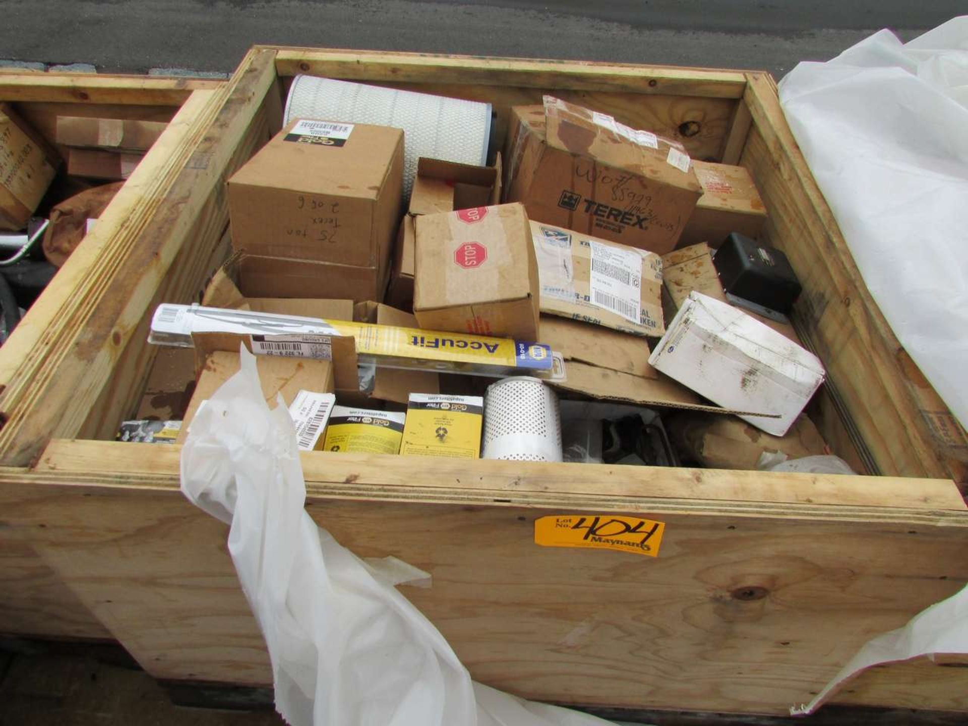 (3) Crates of Crane and Fork Truck Spare Parts
