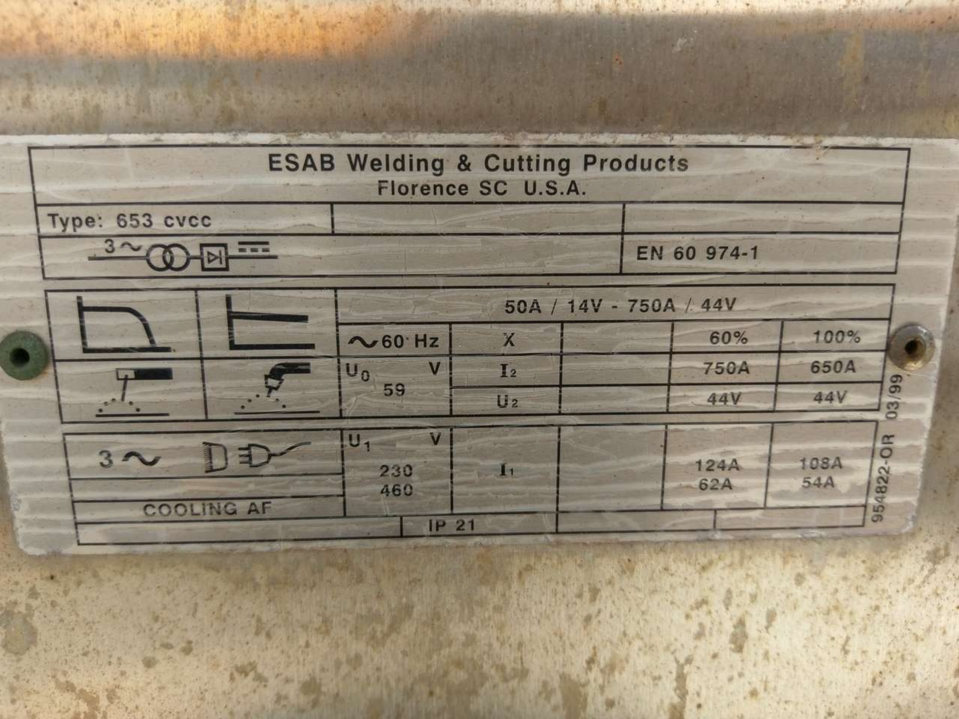 ESAB 653 CVCC (4) CC/CV Welding Power Sources - Image 7 of 26