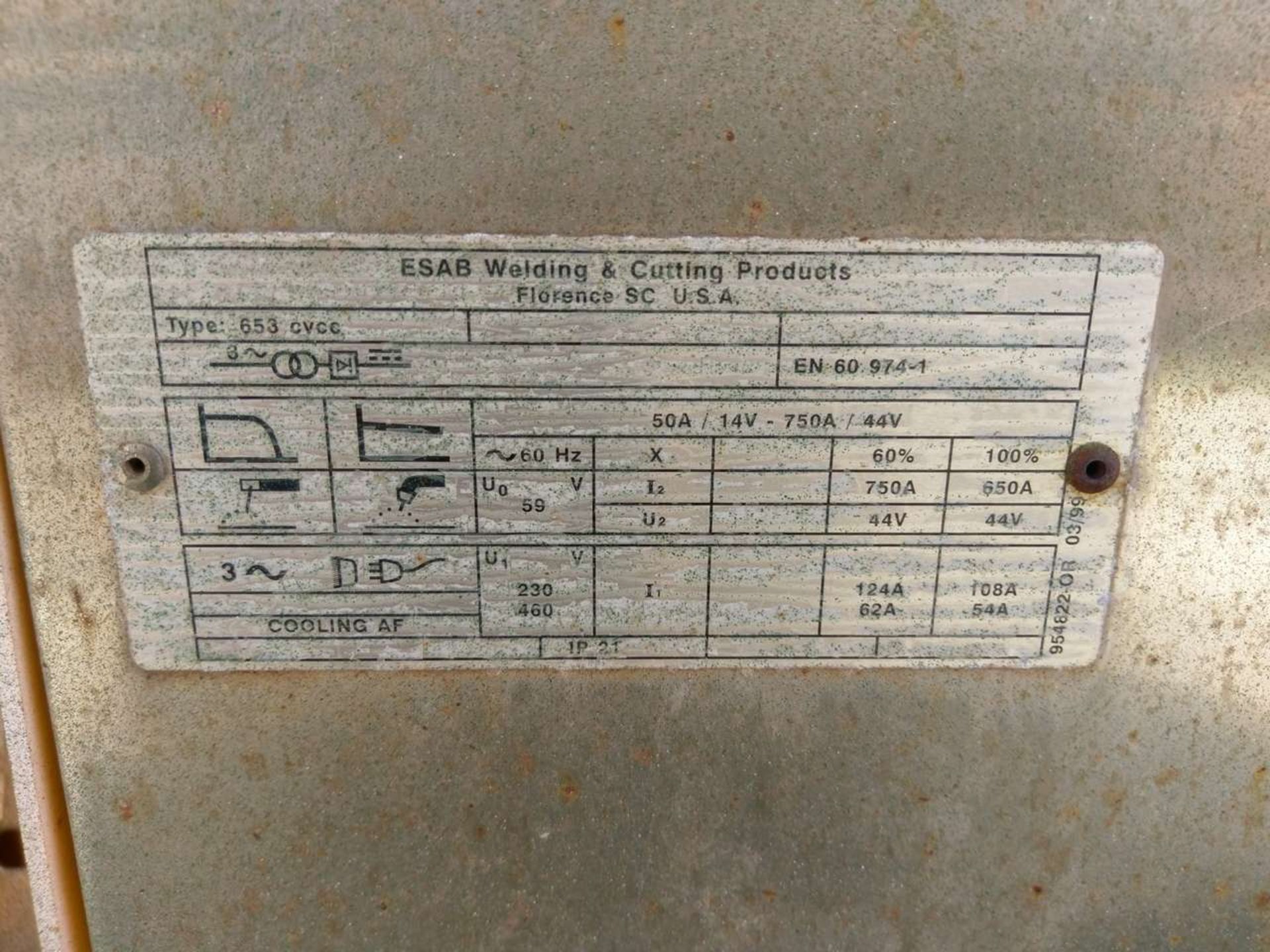 ESAB 653 CVCC (4) CC/CV Welding Power Sources - Image 19 of 26