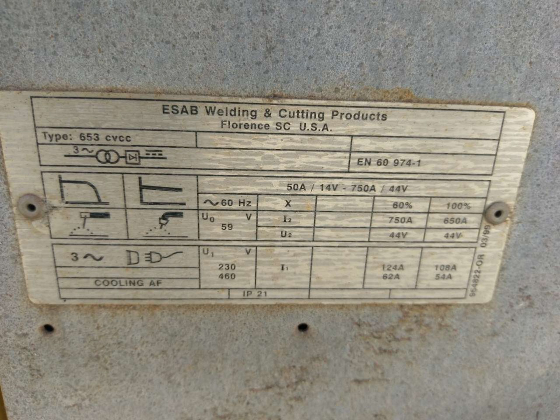 ESAB 653 CVCC (4) CC/CV Welding Power Sources - Image 19 of 26