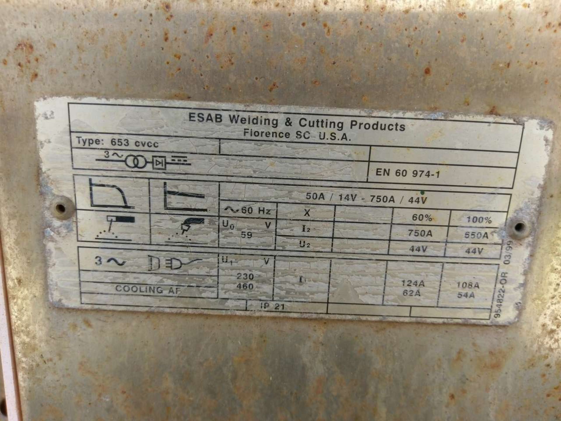 ESAB 653 CVCC (4) CC/CV Welding Power Sources - Image 19 of 26