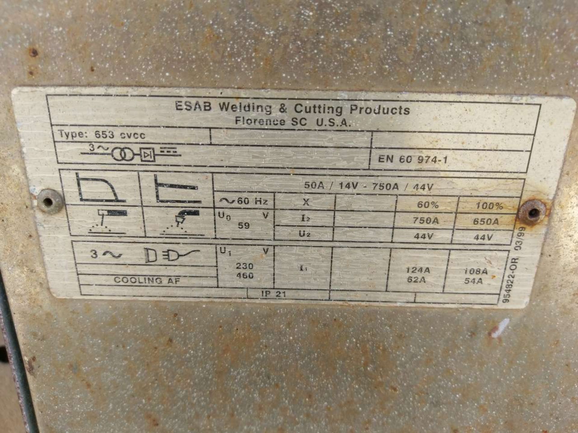 ESAB 653 CVCC (4) CC/CV Welding Power Sources - Image 19 of 26