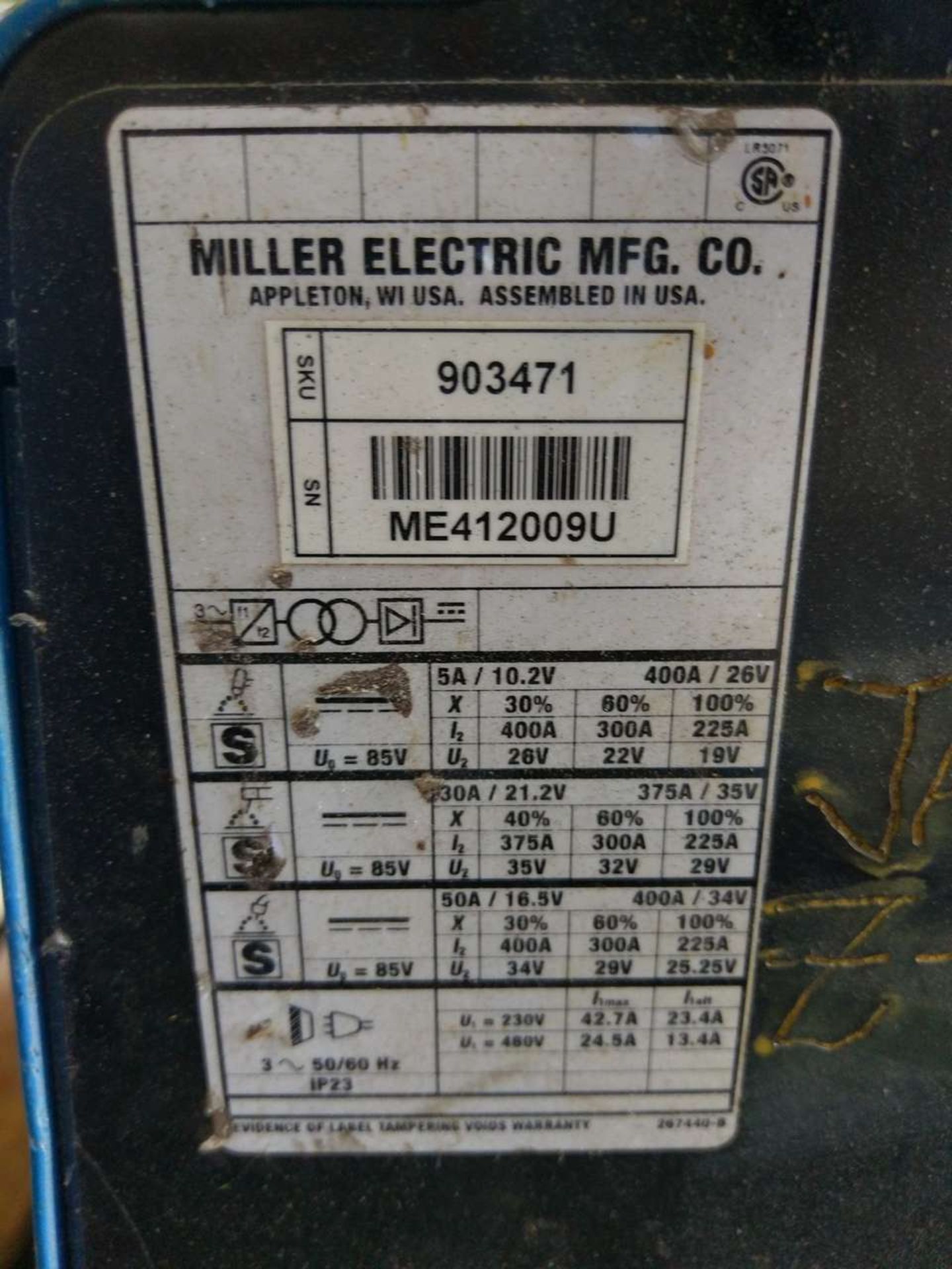 Miller XMT 304 CC/CV DC Inverter Arc Welder - Image 6 of 6