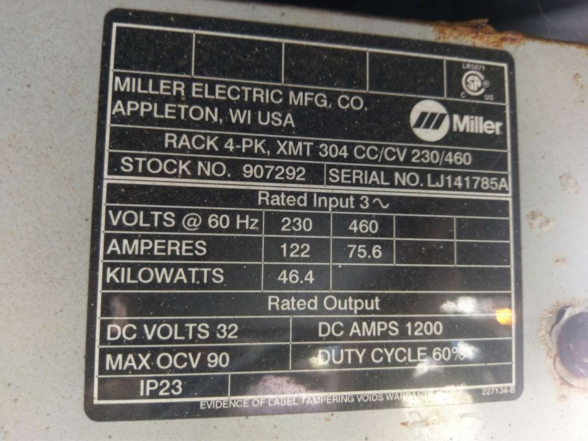 Miller XMT 304 CC/CV (4) DC Inverter Arc Welder - Image 3 of 19