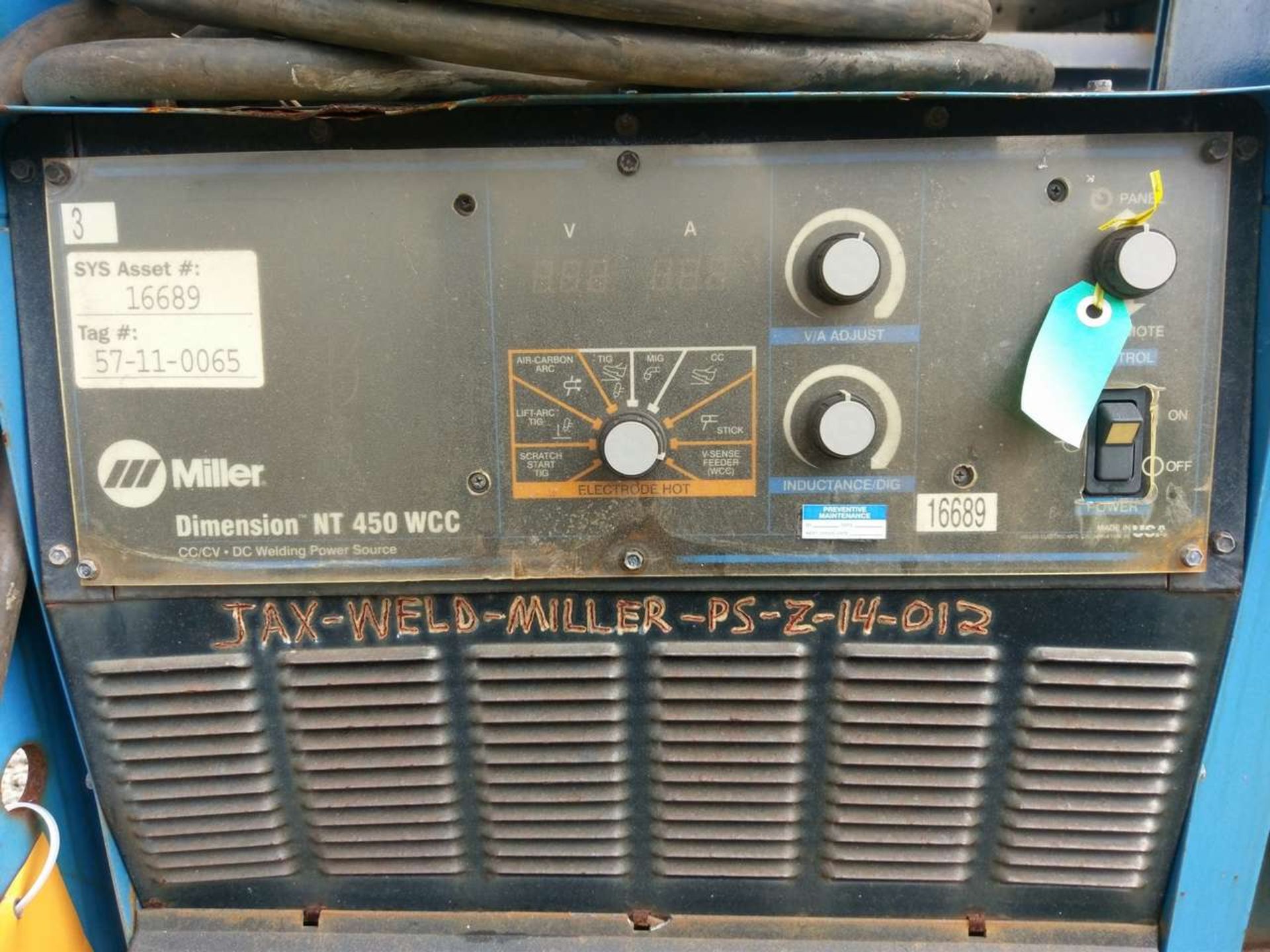 Miller Dimension NT 450 WCC (4) CC/CV DC Welding Power Sources - Image 14 of 22