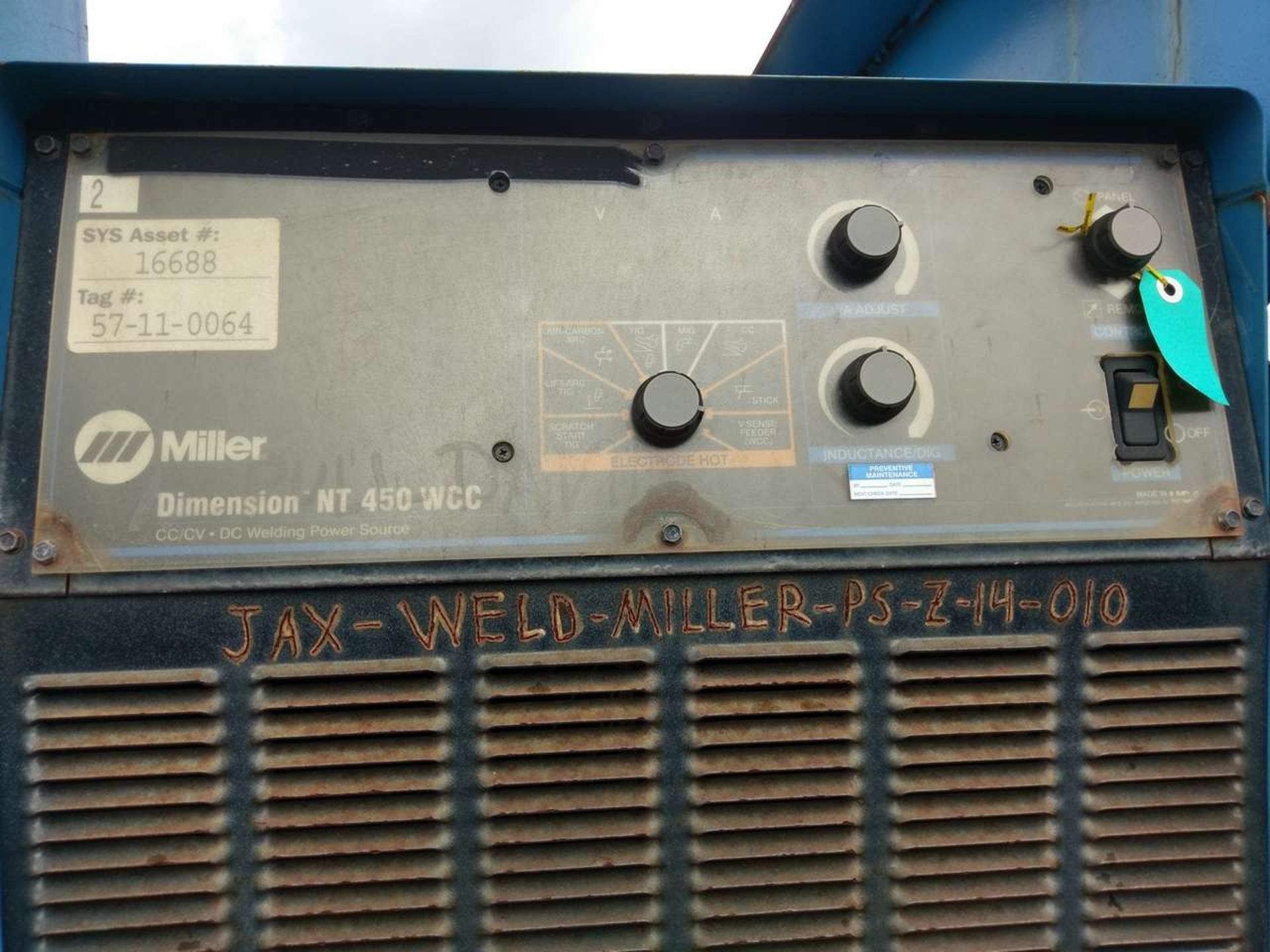 Miller Dimension NT 450 WCC (4) CC/CV DC Welding Power Sources - Image 9 of 22